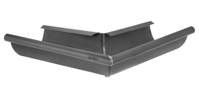 VMZINC Mitered Folded 1/2 round anthra external - 333mm, 12", Zinc, 90°
