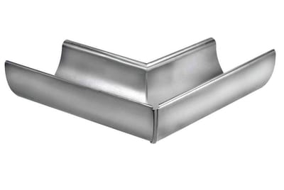 VMZINC Mitered Folded 1/2 round bright internal - 333mm, 12", Zinc, 90°