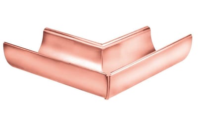 VMZINC Mitered Folded copper 1/2 round internal - 280mm, 11", 90°