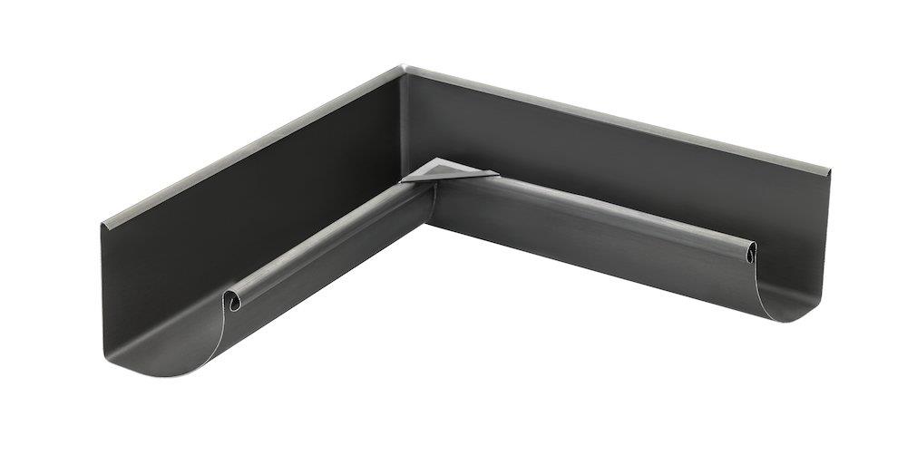 VMZINC Mitered Soldered 1/4 round anthra internal - 333mm, 12", Zinc, 90°