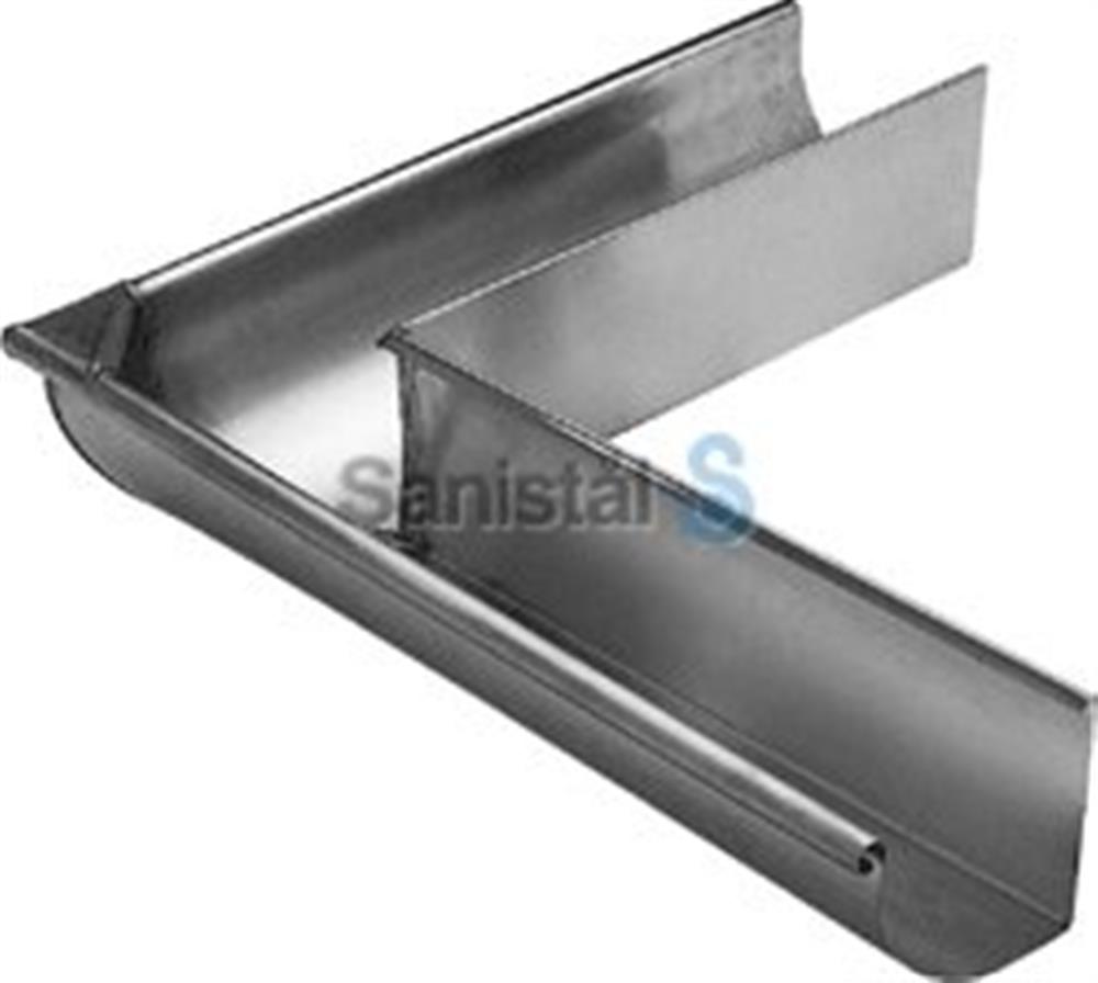 VMZINC Mitered Soldered 1/4 round bright external - 333mm, 12", Zinc, 90°