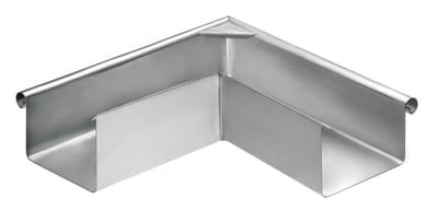 VMZINC Mitered Soldered Square bright external - 333mm, 12", Zinc, 90°