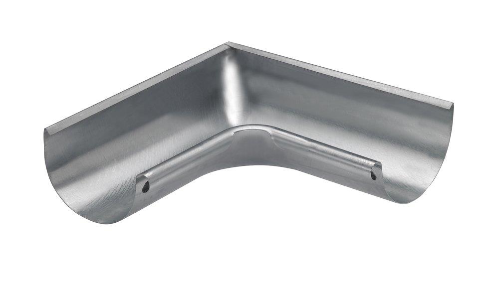 VMZINC Mitered Stamped 1/2 round bright internal - 333mm, 12", Zinc, 90°