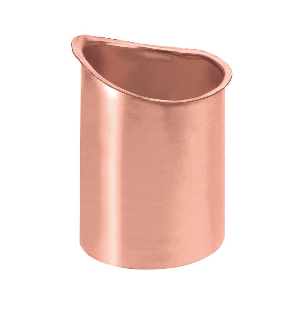 VMZINC Spout Piece copper 1/4 round - 87mm, 333mm, 12"
