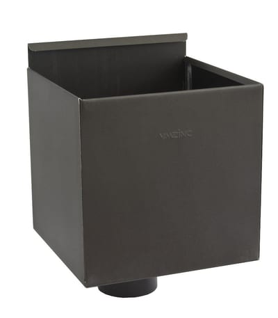 VMZINC Water Collector Box square anthra - 80mm, 220mm, 220mm, Zinc