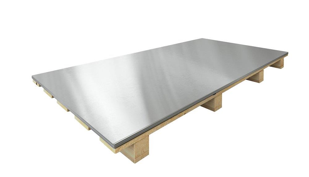 VMZINC Zinc plate without foil zinc bright-rolled - 1000mm, 2000mm, 0,8mm, 500kg