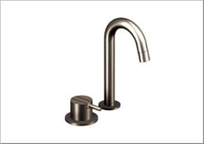 Vola 590B Kitchen faucet - 1 handles, Stainless steel, 100mm, C-spout, Without, Low, Yes
