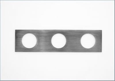 Vola Front Plate three-hole plate - 3 handles, steel, 60X153MM