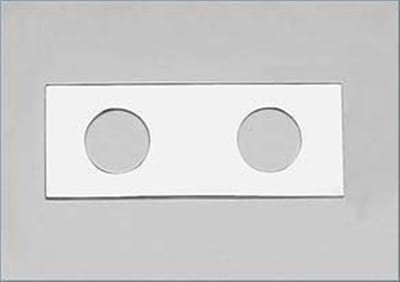 Vola Front Plate two-hole plate - 2 handles, steel, 60X153MM 10069246