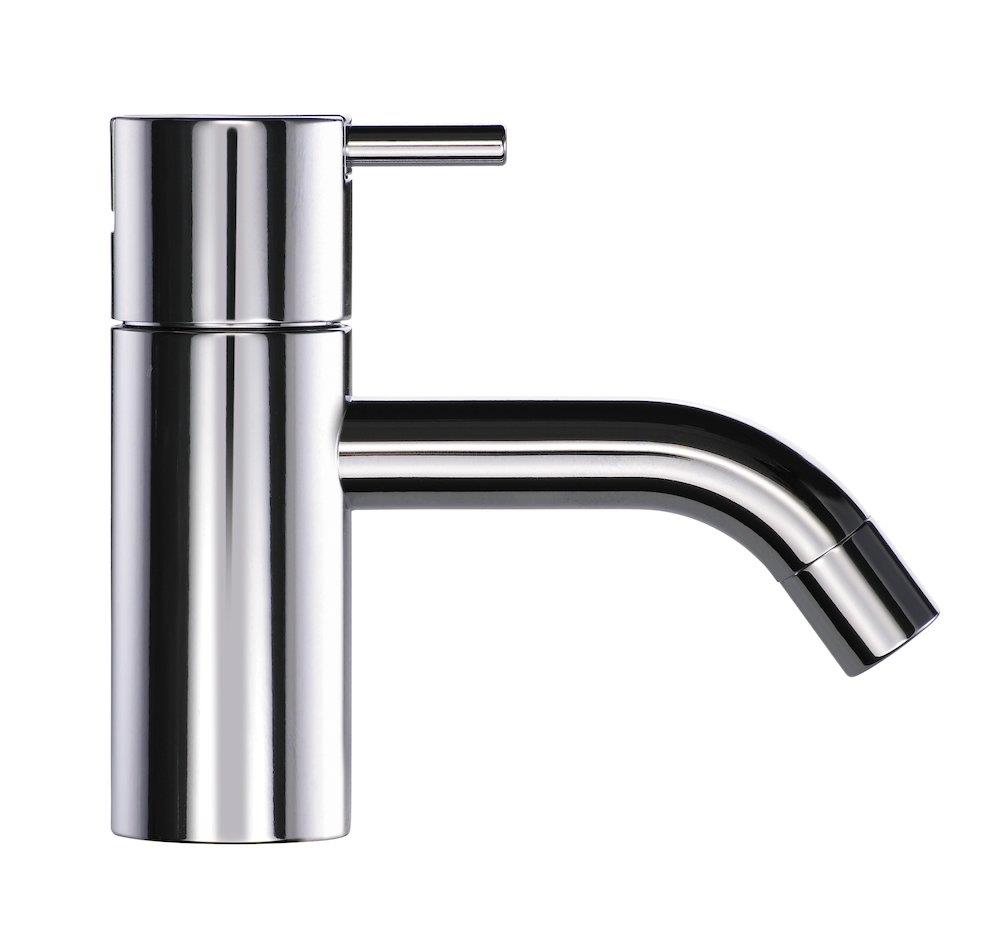 Vola HV1 Washbasin faucet - 1 handles, 114mm, Chrome-plated, Polished, Low, without pop-up waste, Yes