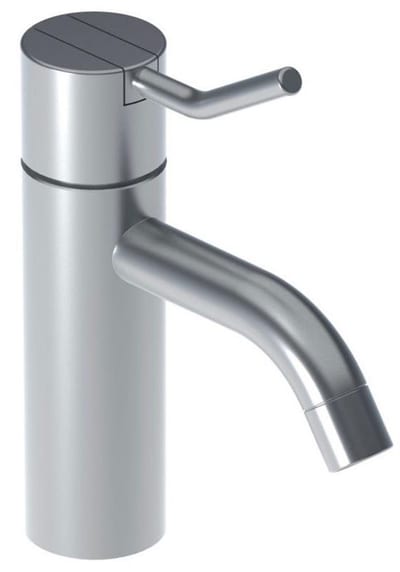 Vola HV1L+30 Washbasin faucet - 1 handles, 114mm, Chrome-plated, Polished, Low, without pop-up waste, Yes