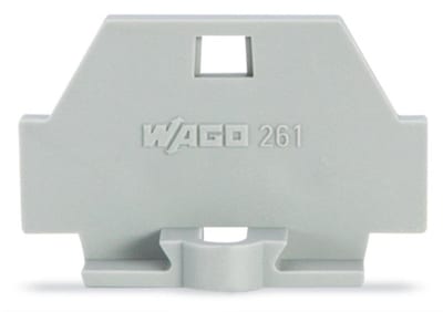 Wago 261-361 End plate - 2,5 mm², grey
