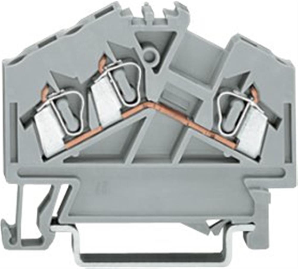 Wago 280-641 Through Terminal 3-Conductor - 2,5 mm², grey