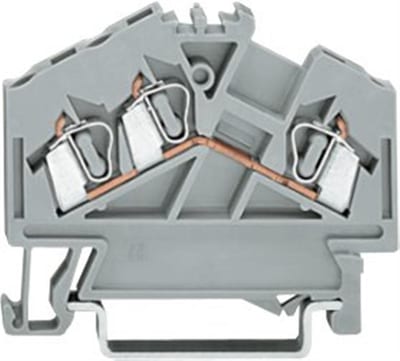 Wago 280-641 Through Terminal 3-Conductor - 2,5 mm², grey