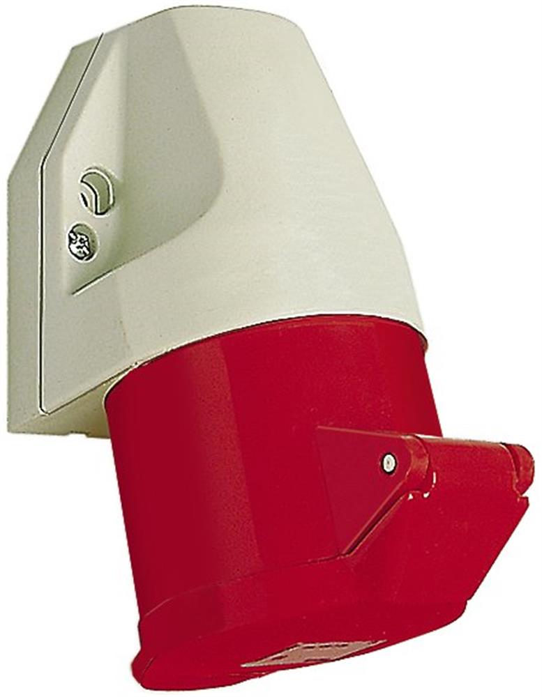 Walther CEE Wall Outlet - 5P, 32A, 380V, H6, red