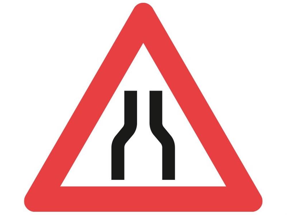 Warning Sign narrowed road A43.1 - 70cm, 70cm