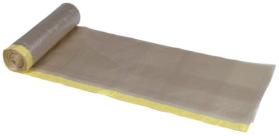 Waste Bag with drawstring closure transparent - 1010mm, 700mm, 100L, 55MY, LDPE, 10PCS