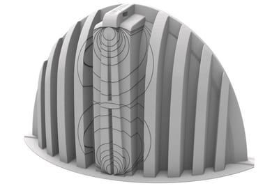 WaterCare Soakaway Tunnel end module - 1472mm, 738mm, 2450mm, 110-688mm, 820L, PE