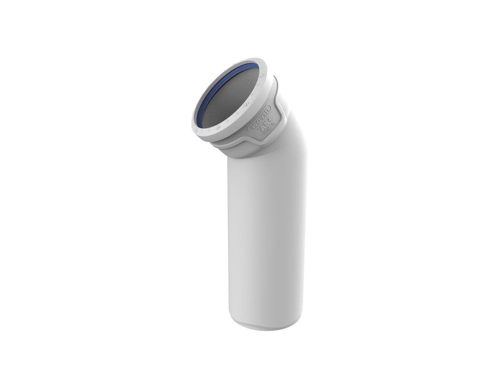 Wavin AS+ Bend long - 110mm, 110mm, 45°