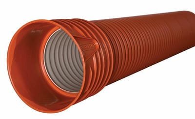 Wavin Rib Sewer Pipe without rubber ring PP - 400mm, SN8, 3000mm