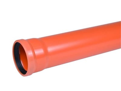 Wavin Sewer Pipe with oil-resistant sealing ring PVC-U - 110mm, SN8, 1000mm, EN 1401