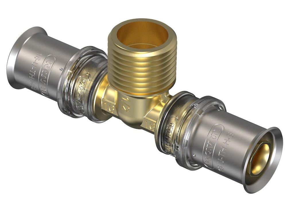 Wavin Tigris M5 Tee with nipple - 20mm, 20mm, 1/2"