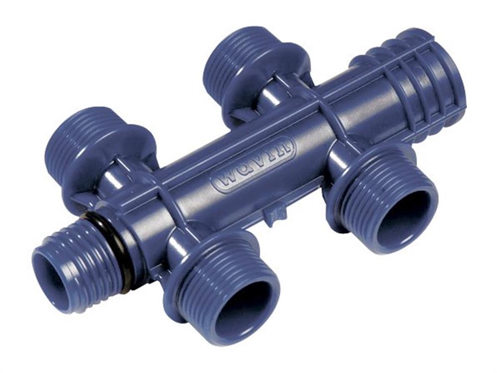 Wavin Tigris Manifold Pipe - 3/4", 3/4", 4PCS, PPSU