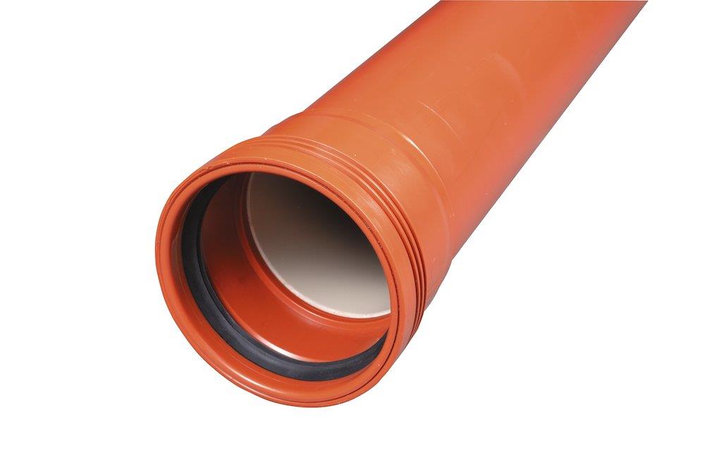 Wavin Wafix Sewer Pipe with oil-resistant sealing ring PP - 110mm, SN4, 3000mm, EN 13476