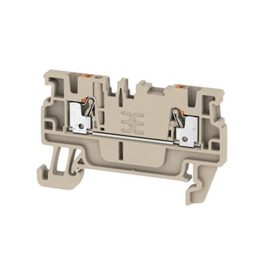 Weidmüller A2C 1,5 Through Terminal - 1,5 mm², Beige, Push-in connection, 2 connections