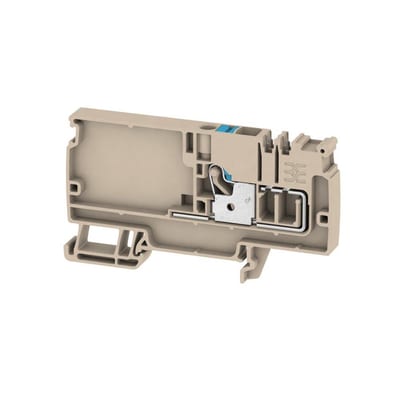 Weidmüller AAP11 6 LO Through Terminal - 6 mm², Beige/Blue, Push-In Connection