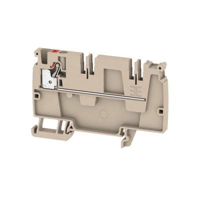 Weidmüller AAP21 4 LI Through Terminal 4 mm² - beige/red, push-in, 1 connection