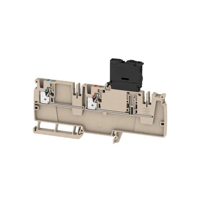 Weidmüller AAP22 4 LI-FS 60-150V Through Terminal - 4 mm², Beige/Red, Push-In