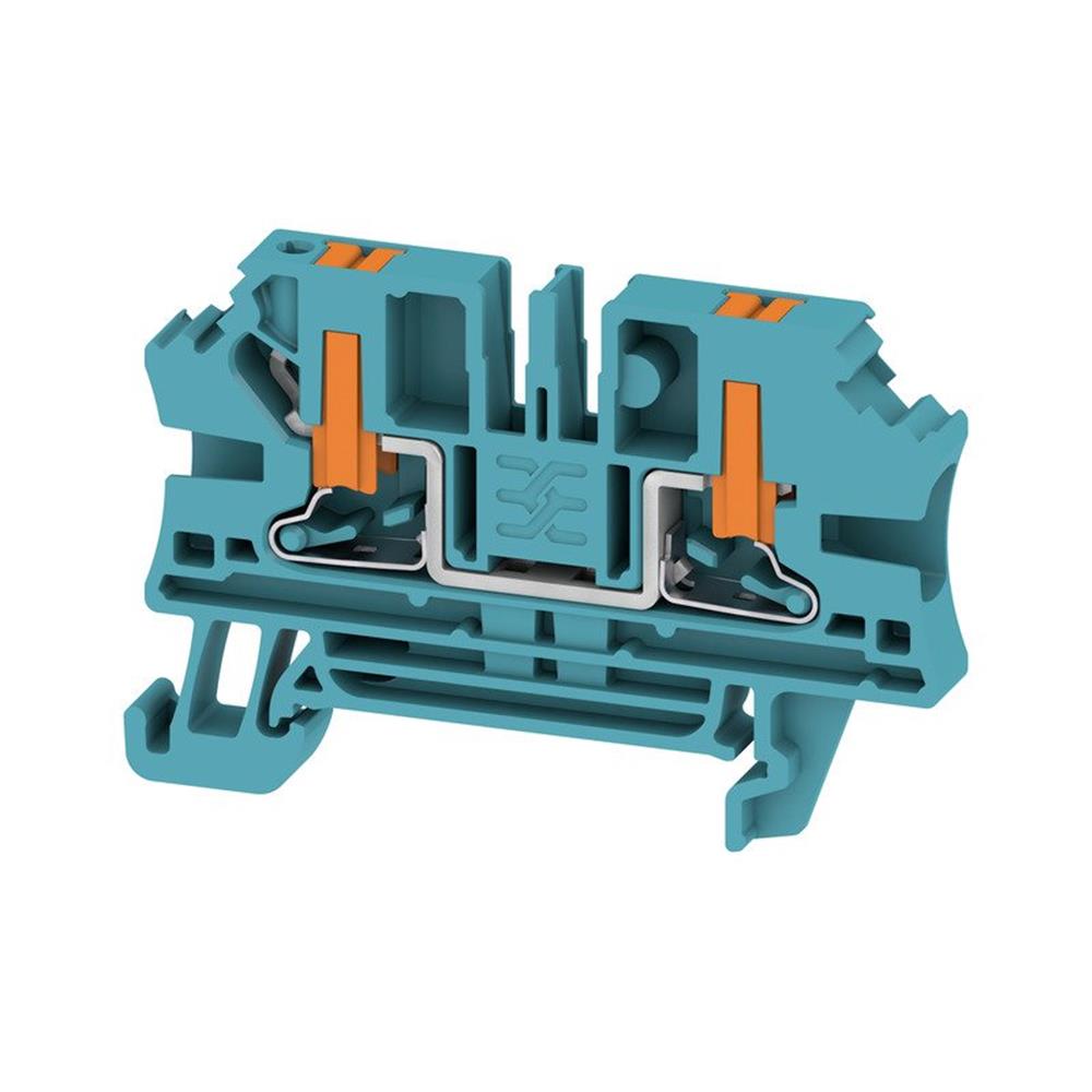 Weidmüller AL2C 4 through terminal - 4 mm², blue, push-in connection, 2 connections