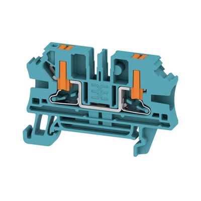 Weidmüller AL2C 4 through terminal - 4 mm², blue, push-in connection, 2 connections