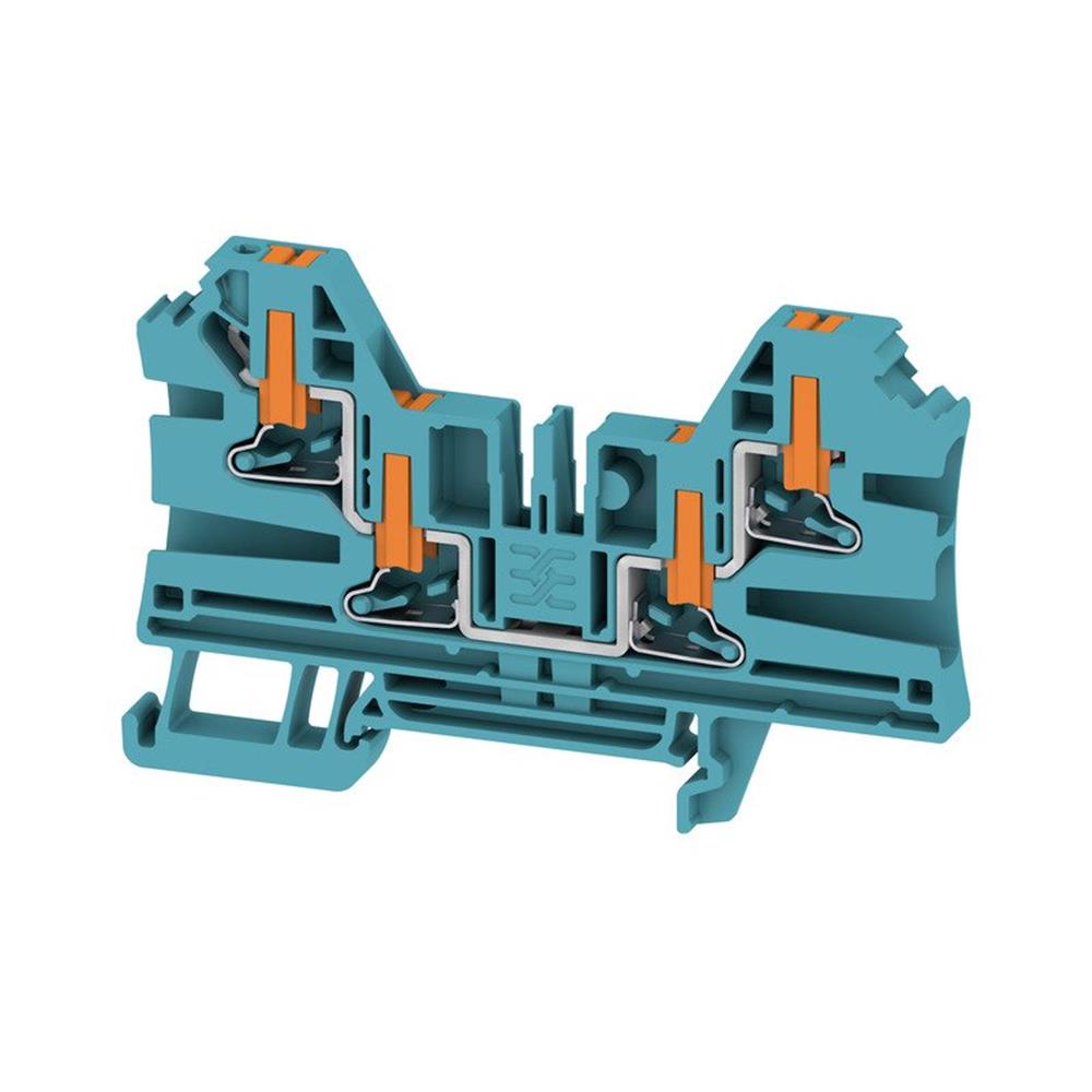 Weidmüller AL4C 4 Through Terminal 4 mm² - blue, push-in, 4 connections
