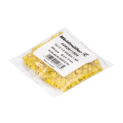 Weidmüller CableLine CLI C 1-3 Wire markers - H, 4.2mm, yellow