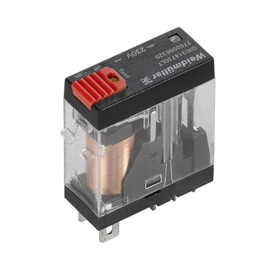 Weidmüller DRI Plug-in Relay with LED and test button - DRI - SDI, 230V, 10A, 1CO