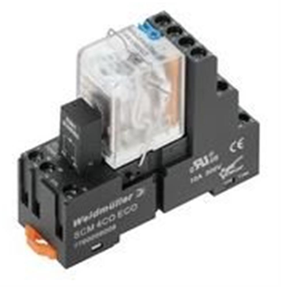 Weidmüller DRMKIT Plug-in Relay with LED and test button - DRMKIT, 230 DCV, 10A, 2CO