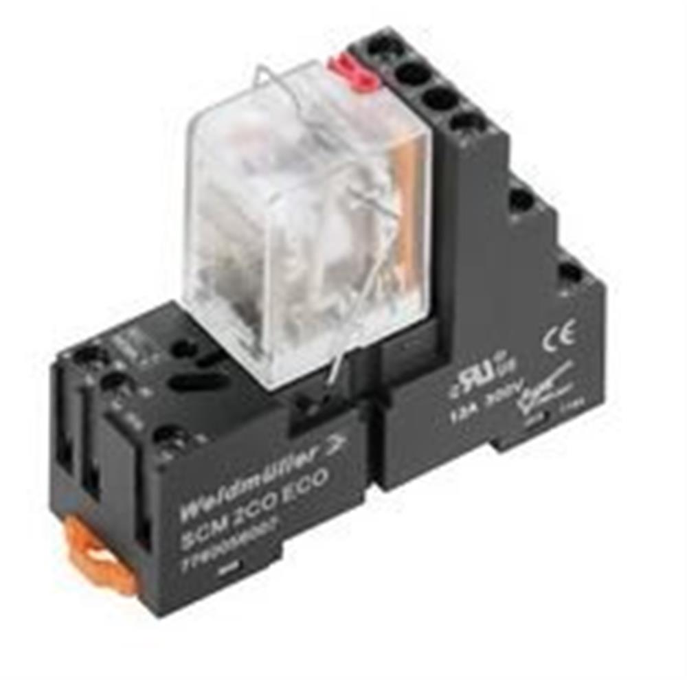 Weidmüller DRMKIT Plug-in Relay with LED and test button - DRMKIT, 24 DCV, 5A, 4CO