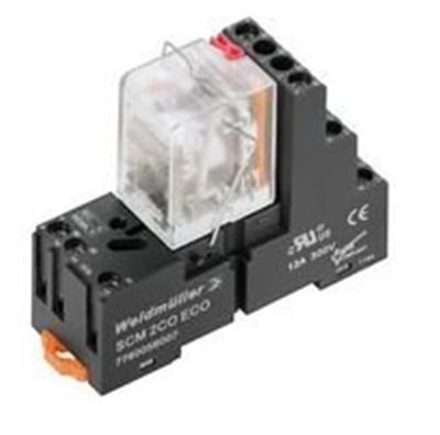 Weidmüller DRMKIT Plug-in Relay with LED and test button - DRMKIT, 24 DCV, 5A, 4CO