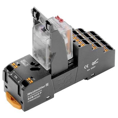 Weidmüller DRMKIT Push-In Plug-in Relay with LED - DRMKIT Push-In, 230V, 5A, 4CO