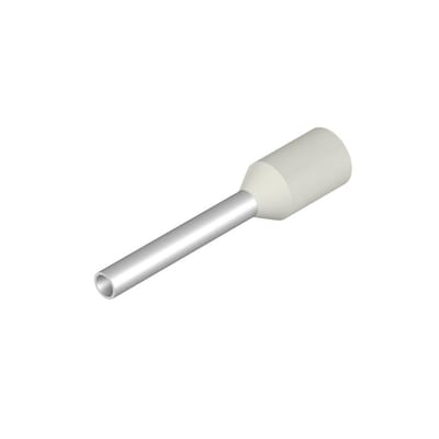 Weidmüller H0,75/16 W Terminal Tube - 0,75 mm², Insulated, PP-Cu ( Polypropylene / copper ), white