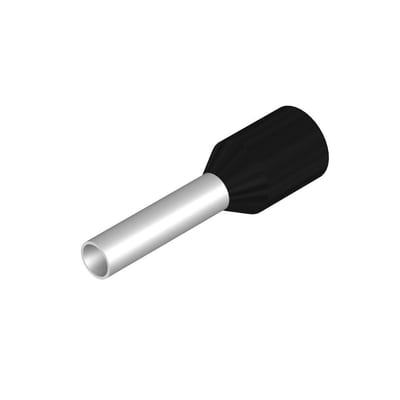 Weidmüller H1,5/14D SW SV Terminal Tube - 1,5 mm², Insulated, PP-Cu ( Polypropylene / copper ), black