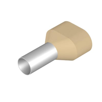 Weidmüller H10,0/24 ZH EB TWIN Terminal Tube - 2 x 10 mm², Insulated, PP-Cu ( Polypropylene / copper ), Elfenben