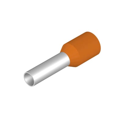 Weidmüller H4,0/18T OR SV Terminal Tube - 4 mm², Insulated, PP-Cu ( Polypropylene / copper ), Orange
