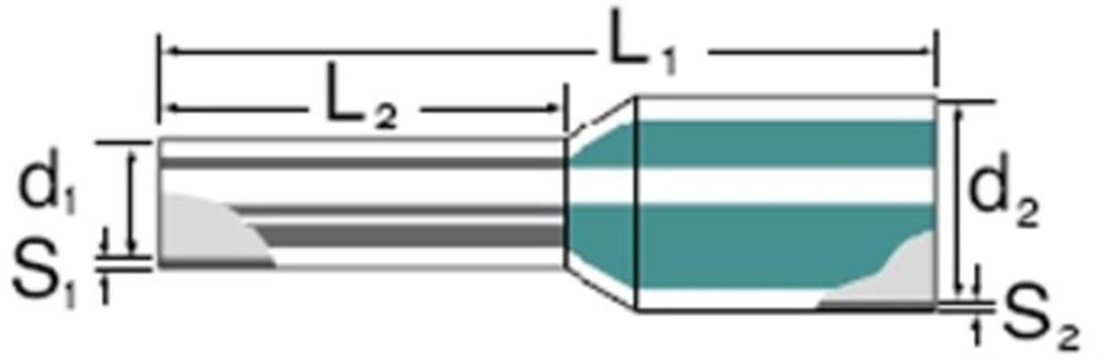 Weidmüller H6,0/20D GE Terminal Tube - 6 mm², Insulated, PP-Cu ( Polypropylene / copper ), yellow