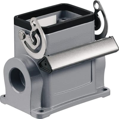 Weidmüller HDC 06B SLU Socket housing - 3, Aluminium, grey, 2 x M20