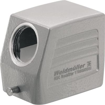 Weidmüller HDC 06B TSLU Angle plug housing - 3, Aluminium, grey, 1 x M20