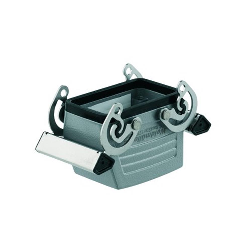 Weidmüller HDC 10B KBU Plug housing - 4, Aluminium, grey, 1 x M20