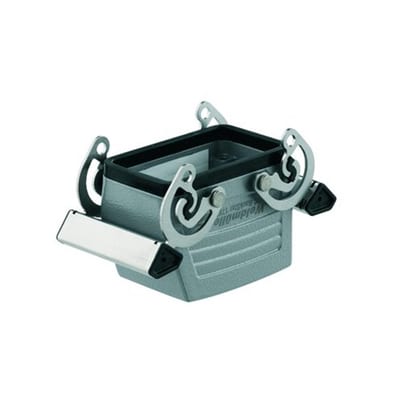 Weidmüller HDC 10B KBU Plug housing - 4, Aluminium, grey, 1 x M20